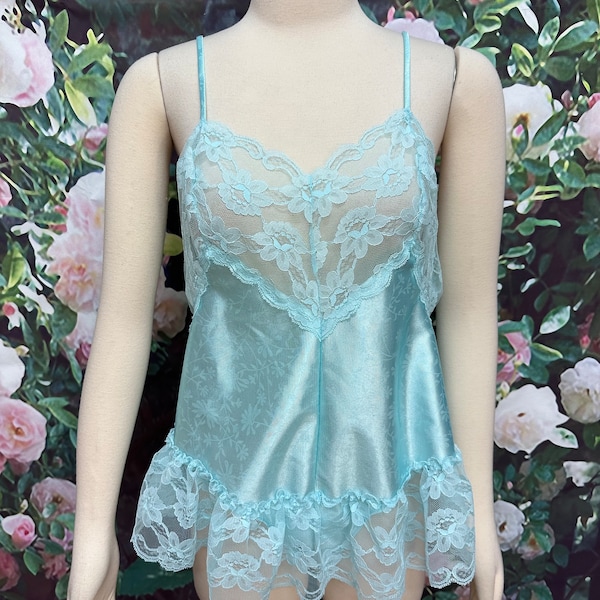 70s Paramount Blue Lace Teddy Teddie