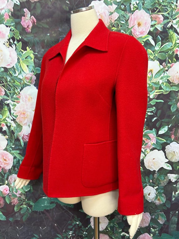 70s Pendleton Red Merino Wool Jacket - image 4