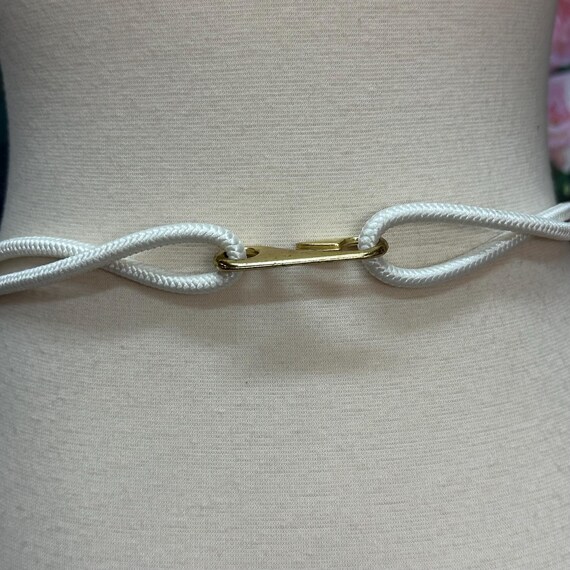 80s White Cord Belt Gold Starfish Seashells - Etsy display picture 1