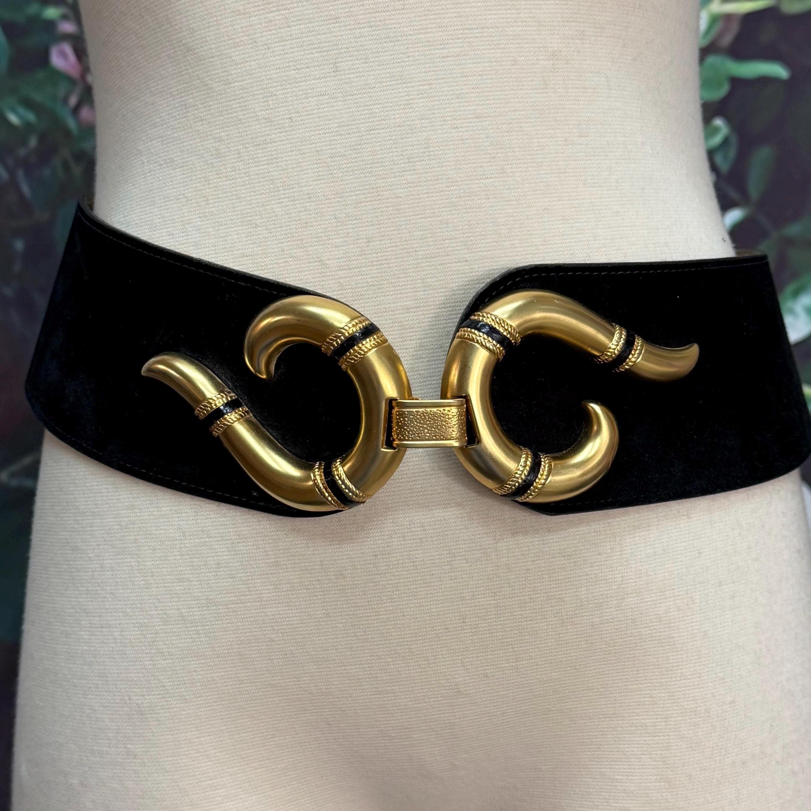 Wide Suede Belt - Etsy