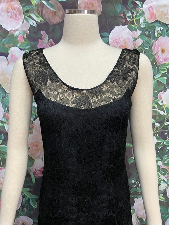 20s Black Lace Dress with Shrug Dropped Waist - image 9