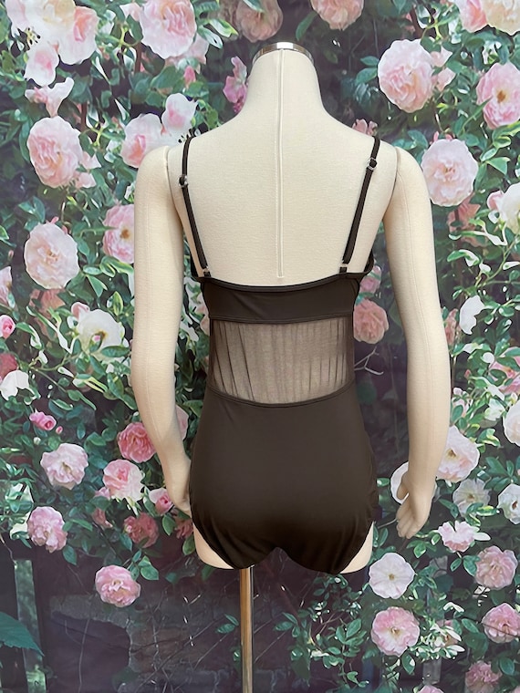 70s Cole of California Brown Mallet Swimsuit Shee… - image 7