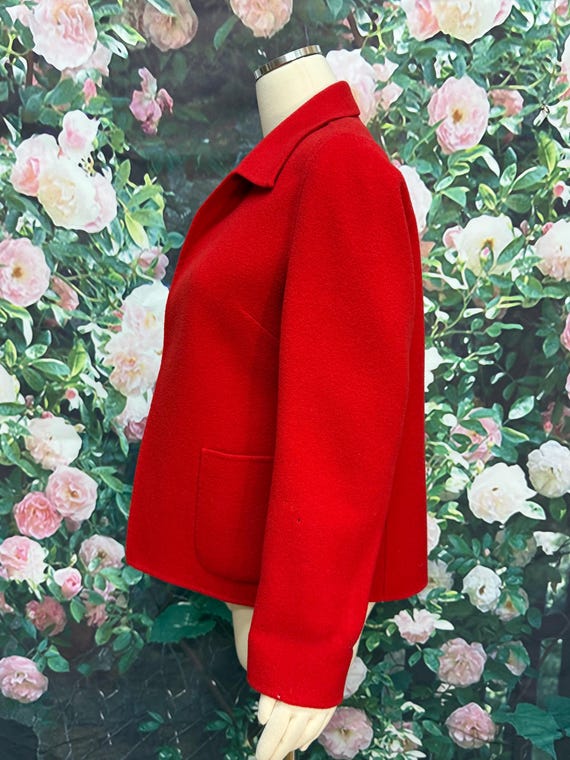 70s Pendleton Red Merino Wool Jacket - image 5