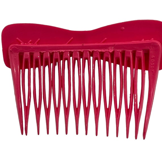 70s Goody Red Fashion Hair Comb Pair Set of Two - image 5