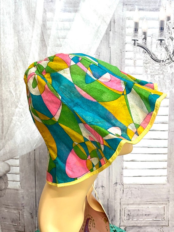60s Reemay Paper Sun Hat Disposable Novelty Bucke… - image 5