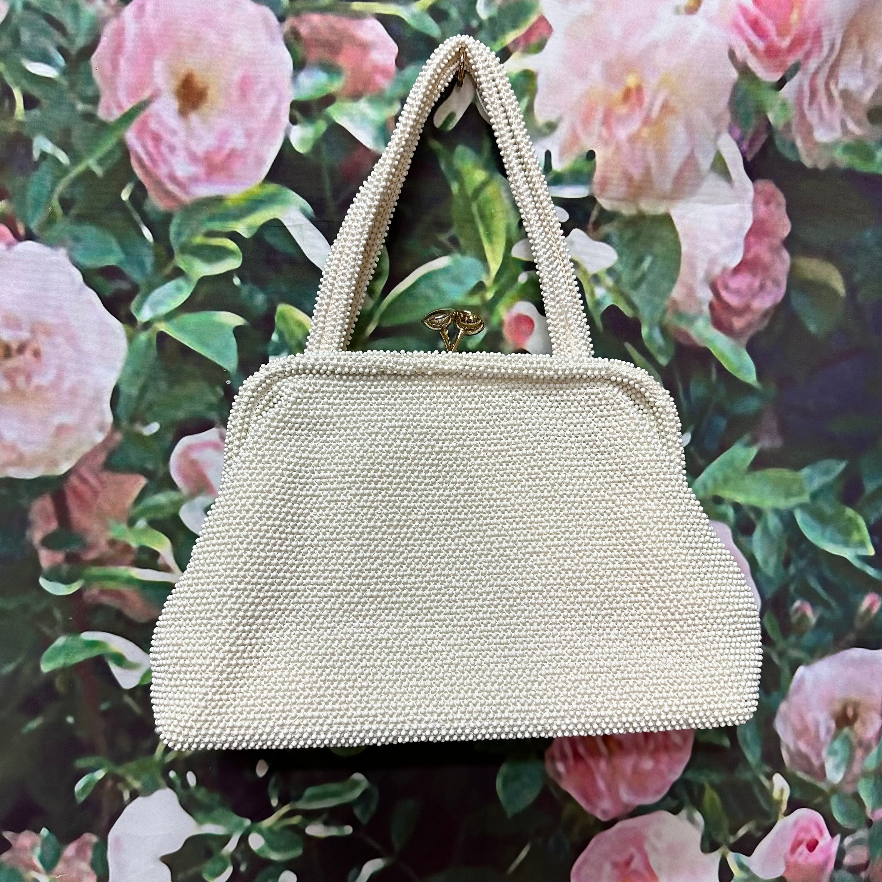 Vintage corde bead purse hotsell