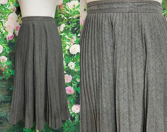 Pleated Wool Skirt | Etsy