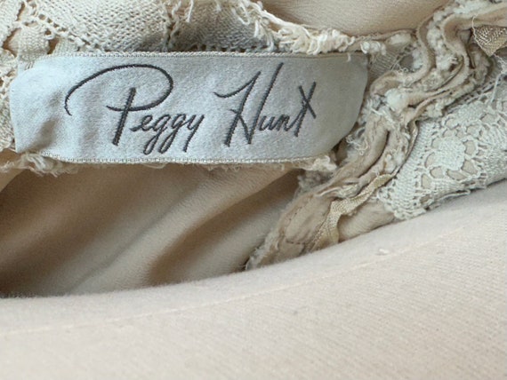 60s Peggy Hunt Beige Crochet Lace Dress - image 10