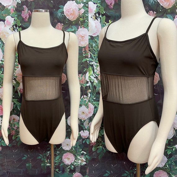 70s Cole of California Brown Mallet Swimsuit Shee… - image 1