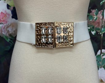 Vintage Stanley Hagler NYC Signed Belt Jeweled Filigree  display picture 2