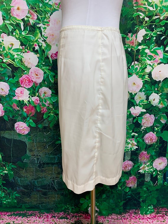 50s American Maid Taffeta White Slip Skirt Liner - image 2