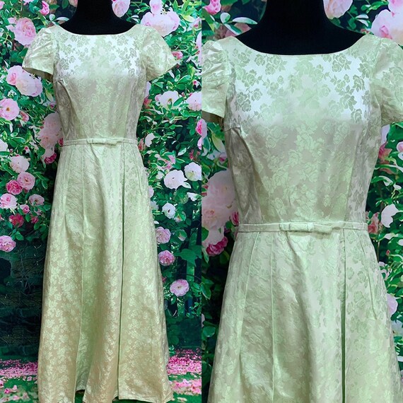 satin brocade dress