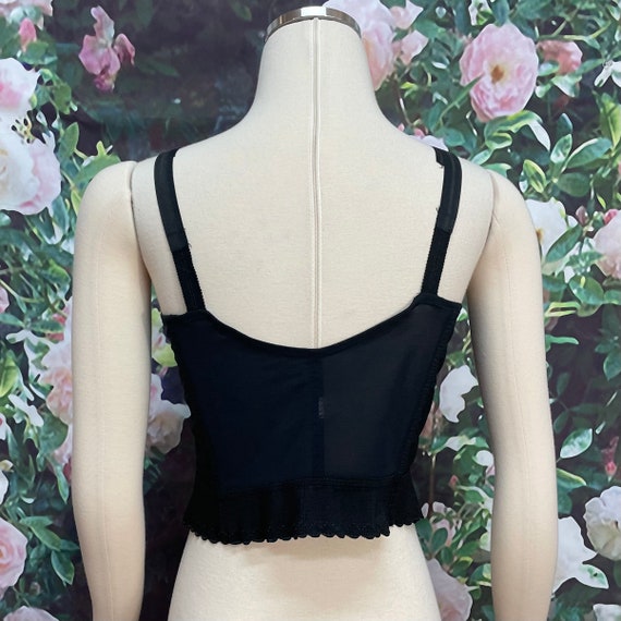 70s Exquisite Form Black Lace Long Line Bra Size 40B - Gem