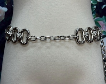 Vintage Gold & Silver Oval Link Belt with Disks This item is unavailable - Etsy main image 4
