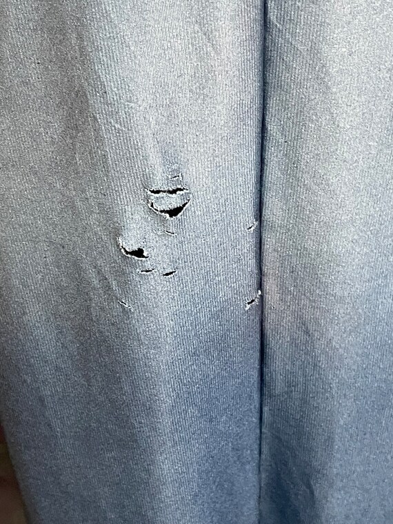 70s JC Penney Ombre Blue Dressing Robe Ruffled Ne… - image 9