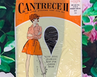 60s Cantrece II Nylon Stockings 9-11 Navy