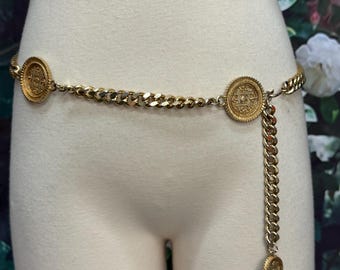 Vintage Black and Rhinestone Guess Chain Belt - Etsy display picture 3