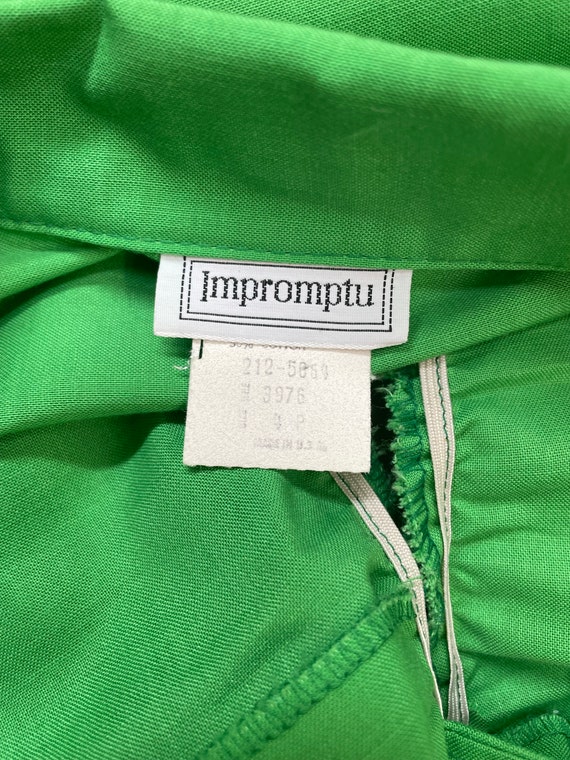 80s Impromptu Green Shirtdress Dress Pocket Square - image 10