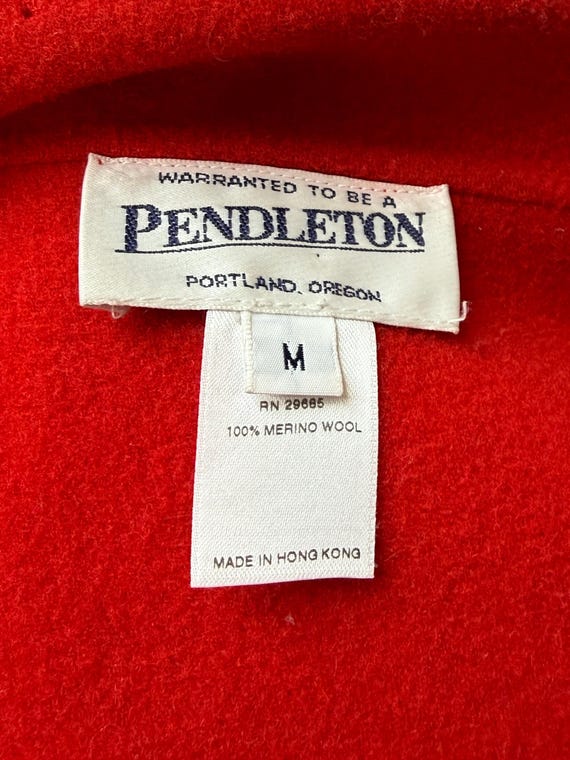 70s Pendleton Red Merino Wool Jacket - image 9