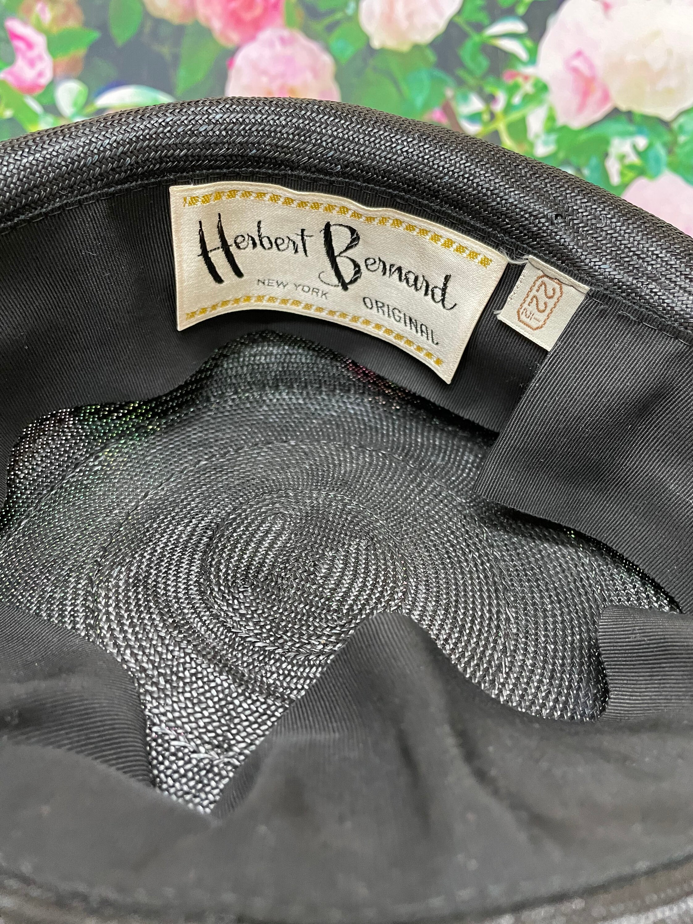 50s Herbert Bernard Black Straw Pillbox Hat Mustard - Etsy