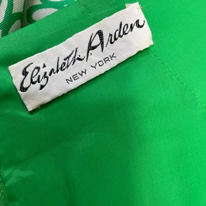 70s Elizabeth Arden Green Silk Mod Dress Small image 9