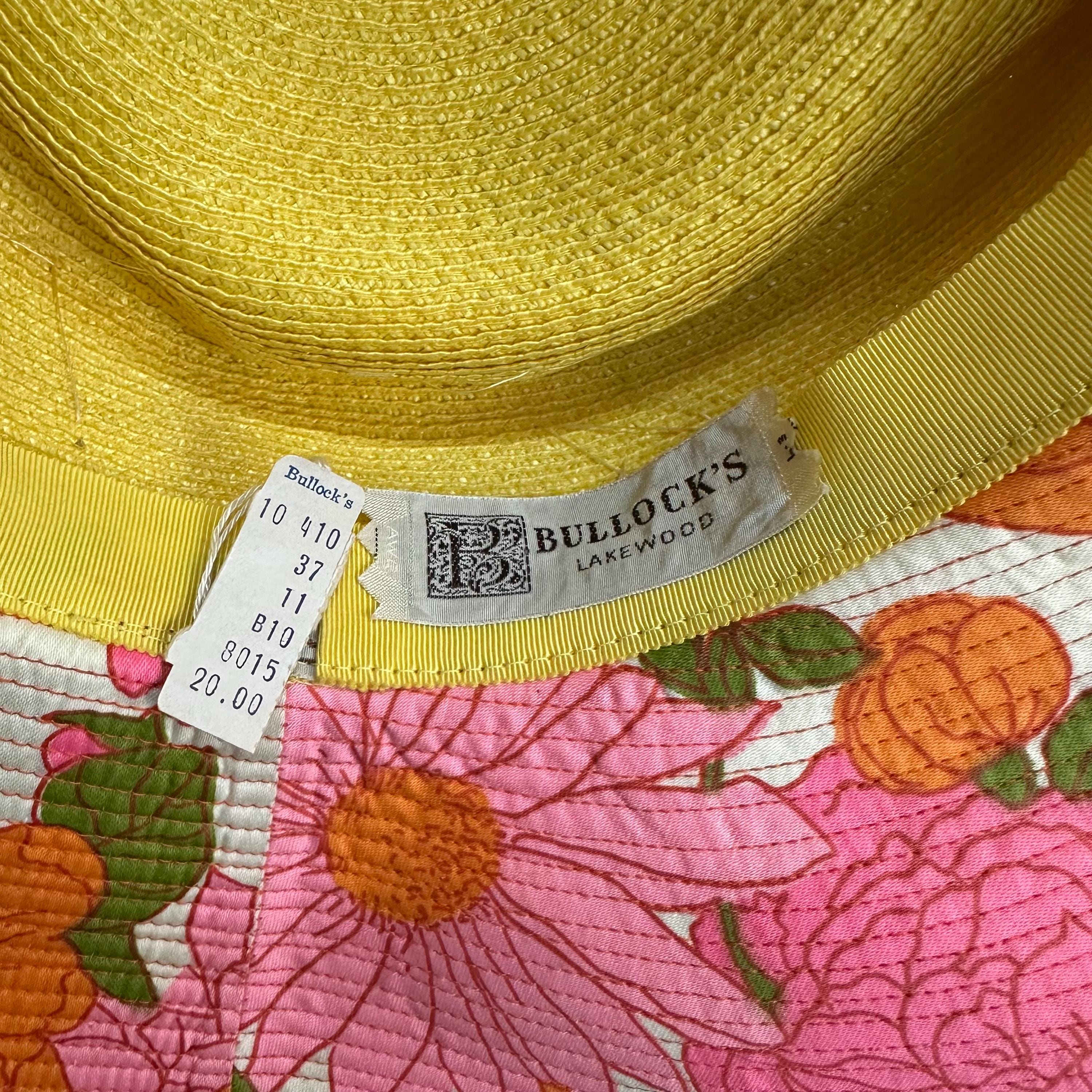 Vintage Straw Sun Hat with Pink & Coral Floral Trim.  Bought in the 90s Wide Brim Pink Straw Vintage Hats for Women for sale | eBay main image 2