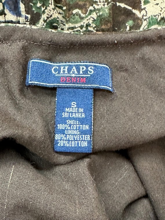 90s Chaps Brown Paisley Cotton Peasant Skirt - image 6