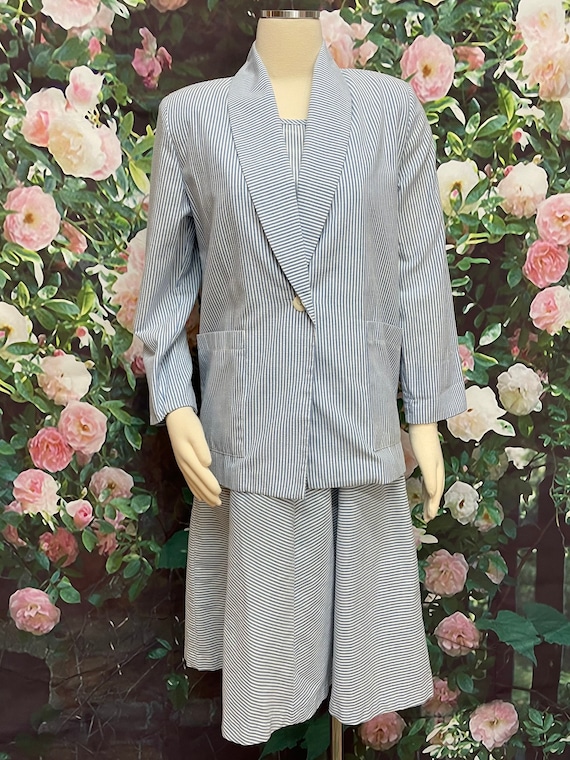 Robe Vicki Wayne Bleu Et Blanc à Carreaux - Taille 8P (Petites) - Sans Manches Plissée Zip - Occasion Très Bon état