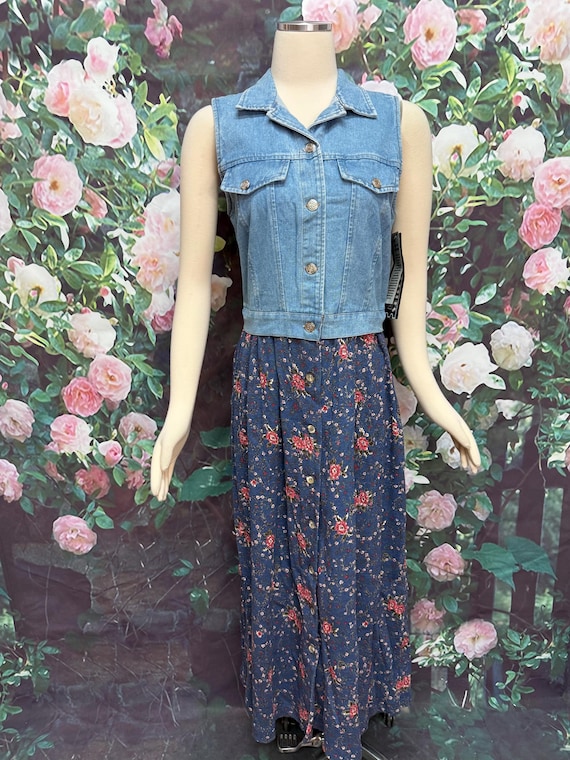 floral dress with denim vest Always In Bloom Denim Vest and Floral Dress Set Multicolor / 8Y