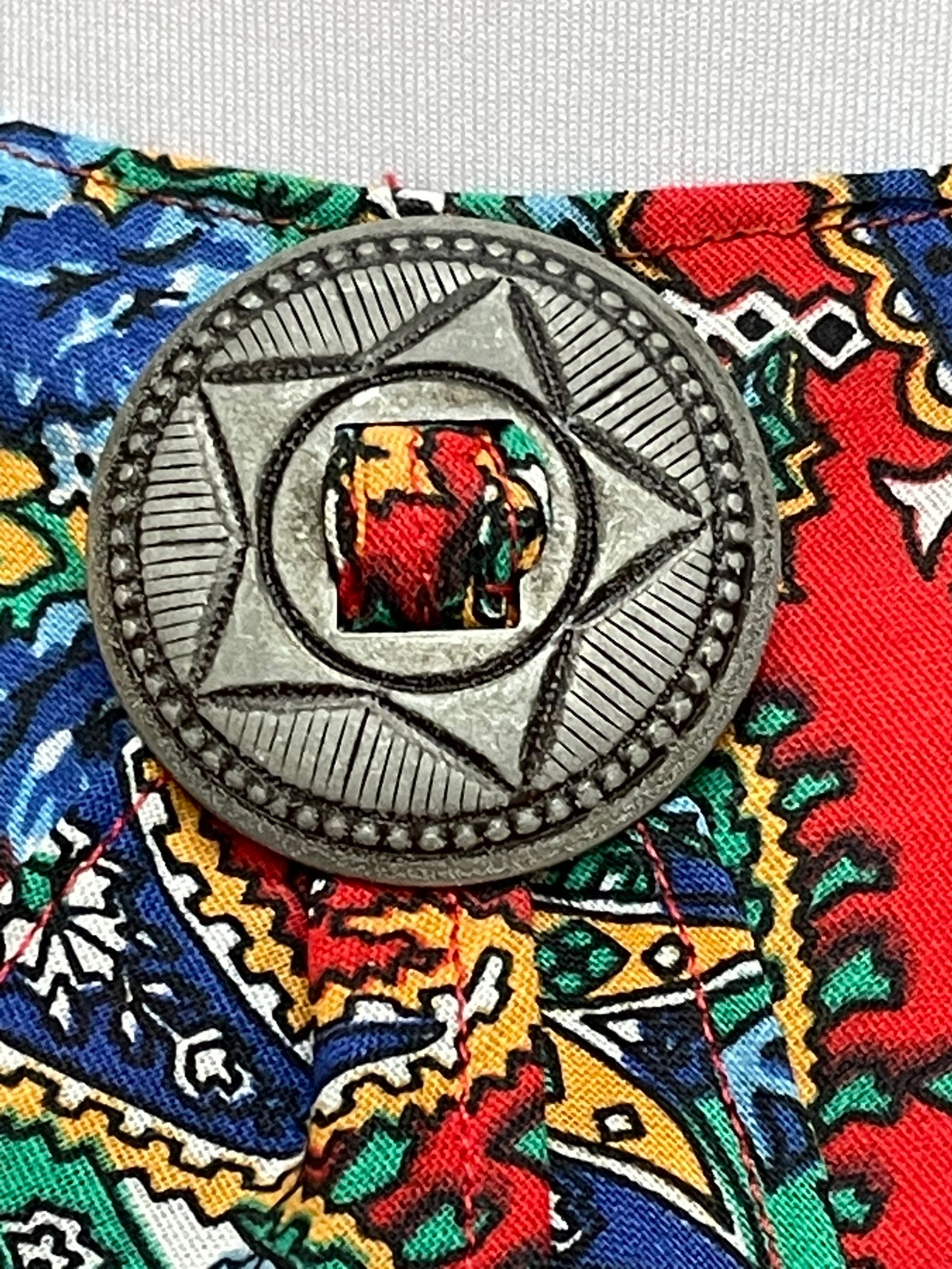 Bandana Roja de los años 80 Shawl White Fringe Concha Country Etsy