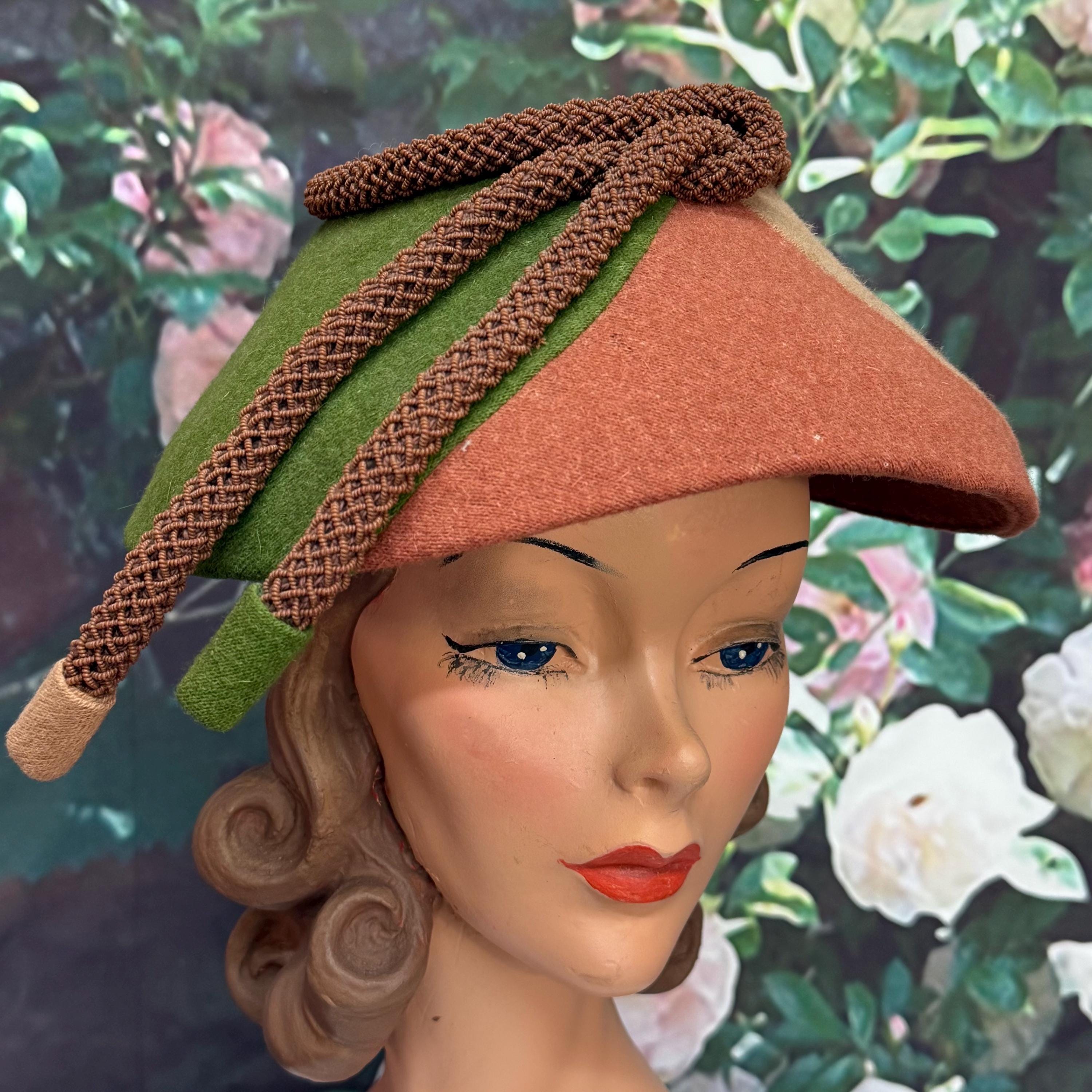 Orange 1940s Hat - Etsy display picture 1