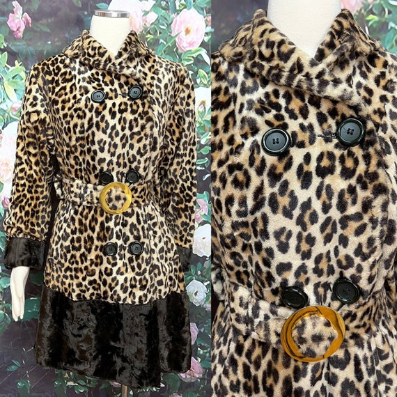 60s Seventy Seven Cheetah Faux Fur Coat