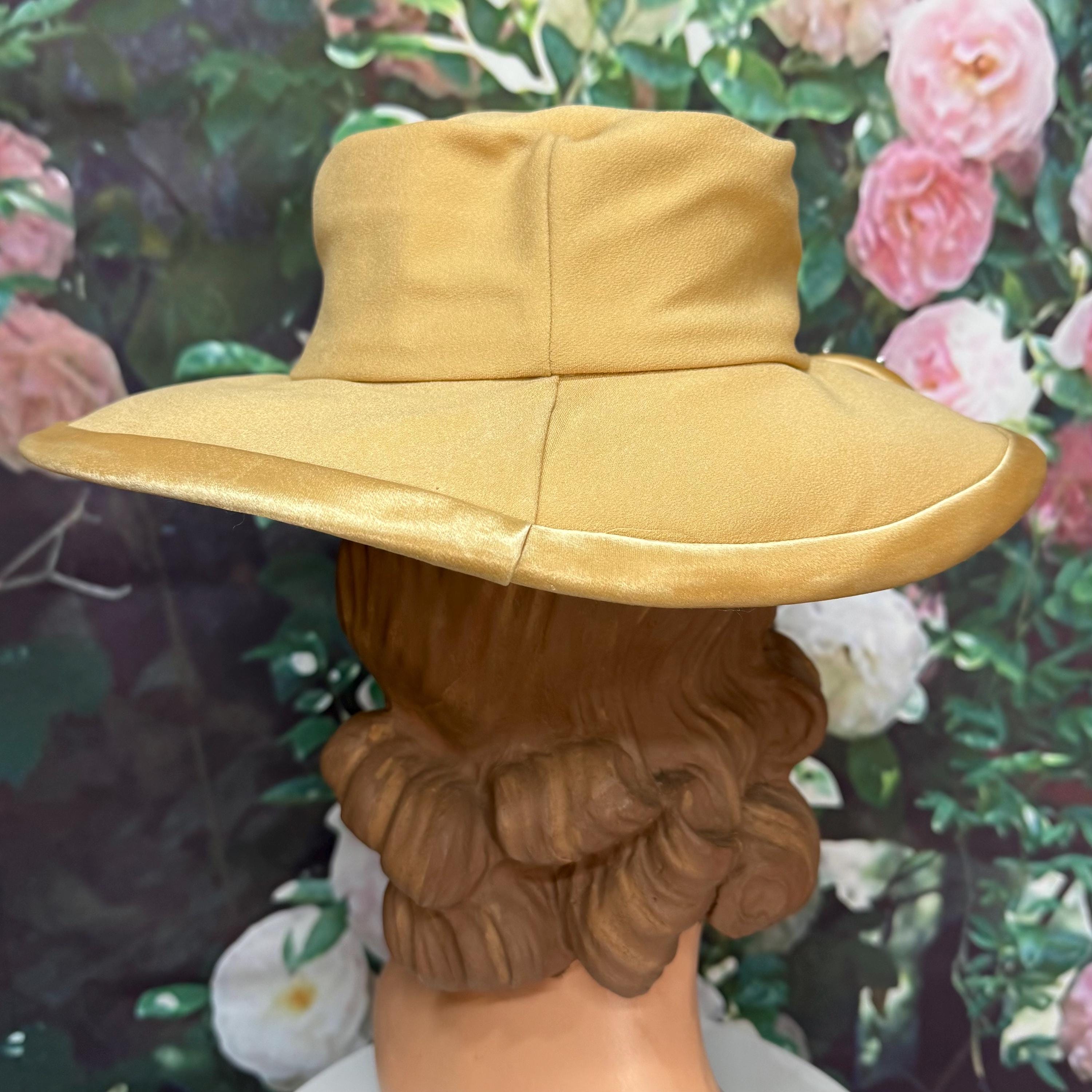 Mr. Hi\'s Gold/Yellow Straw Church Wedding Hat SD28A ( Yellow gold hat ) Kentucky Derby Hat, Church Hat  main image 3