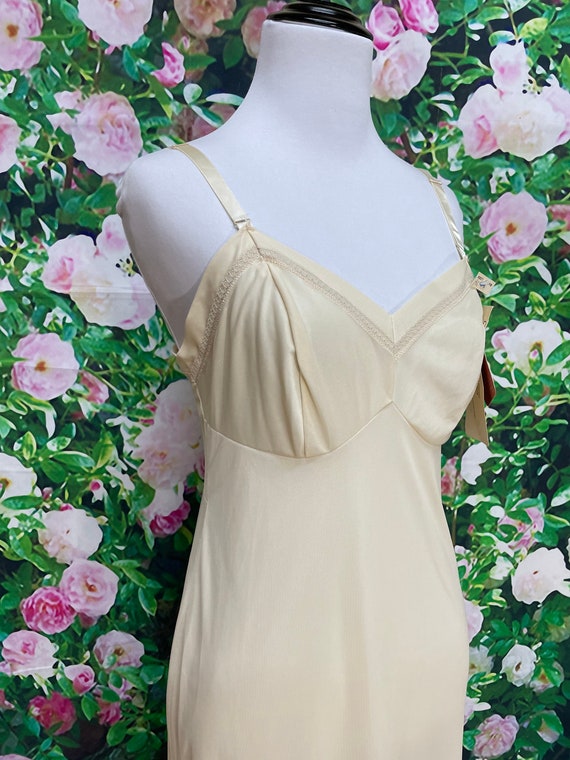 60s Komar Cream Dress Slip Snip Apart Size 34 NOS - image 7