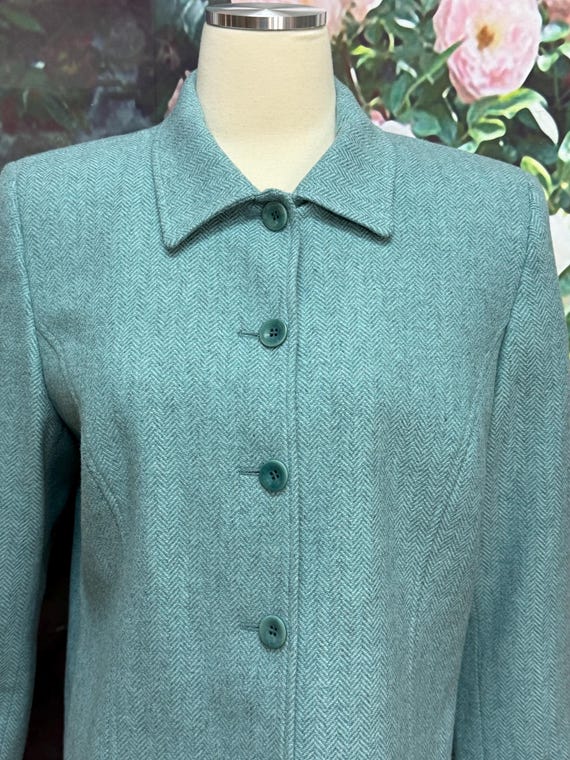 90s Pendleton Teal Blue Wool Jacket - image 2