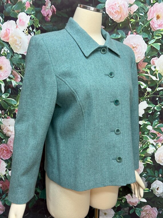 90s Pendleton Teal Blue Wool Jacket - image 3