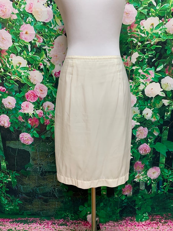 50s American Maid Taffeta White Slip Skirt Liner - image 1