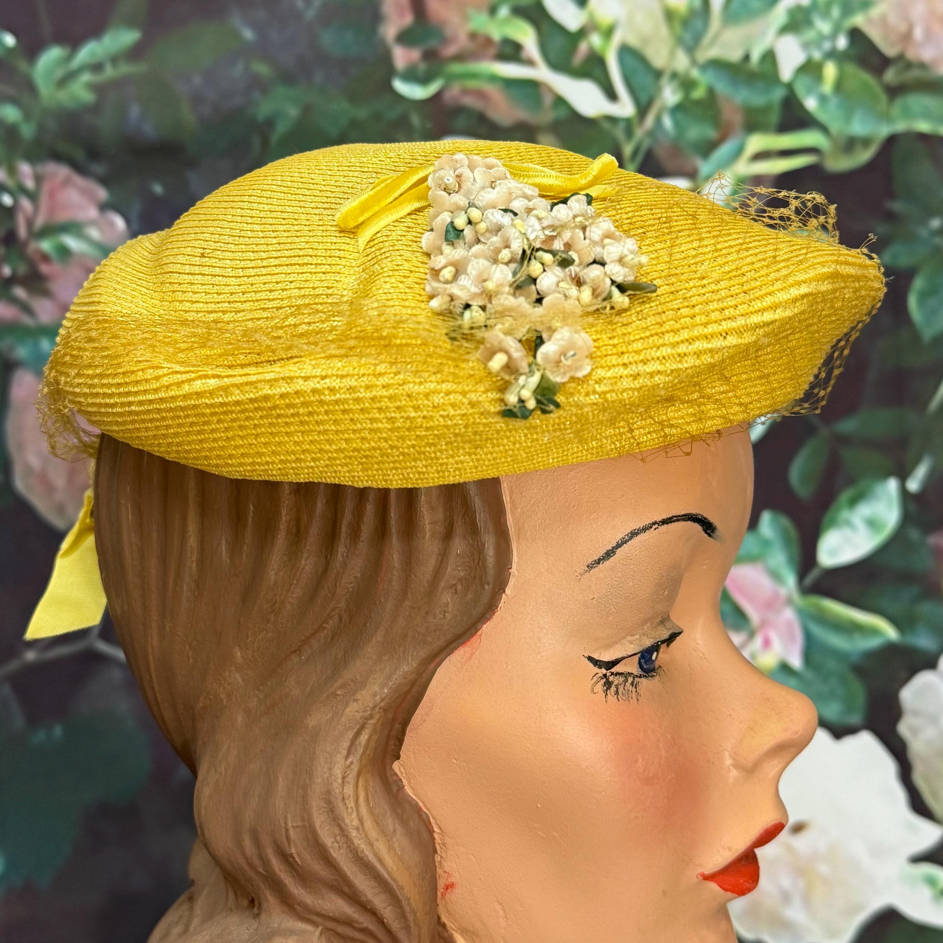 1950s Yellow Hat - Etsy display picture 1