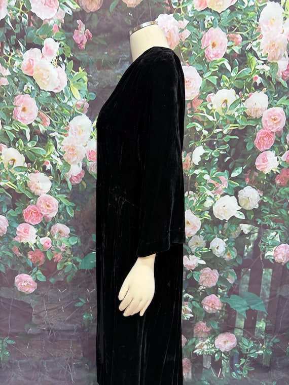 40s Kamore Black Silk Velvet Jacket Rhinestone De… - image 5