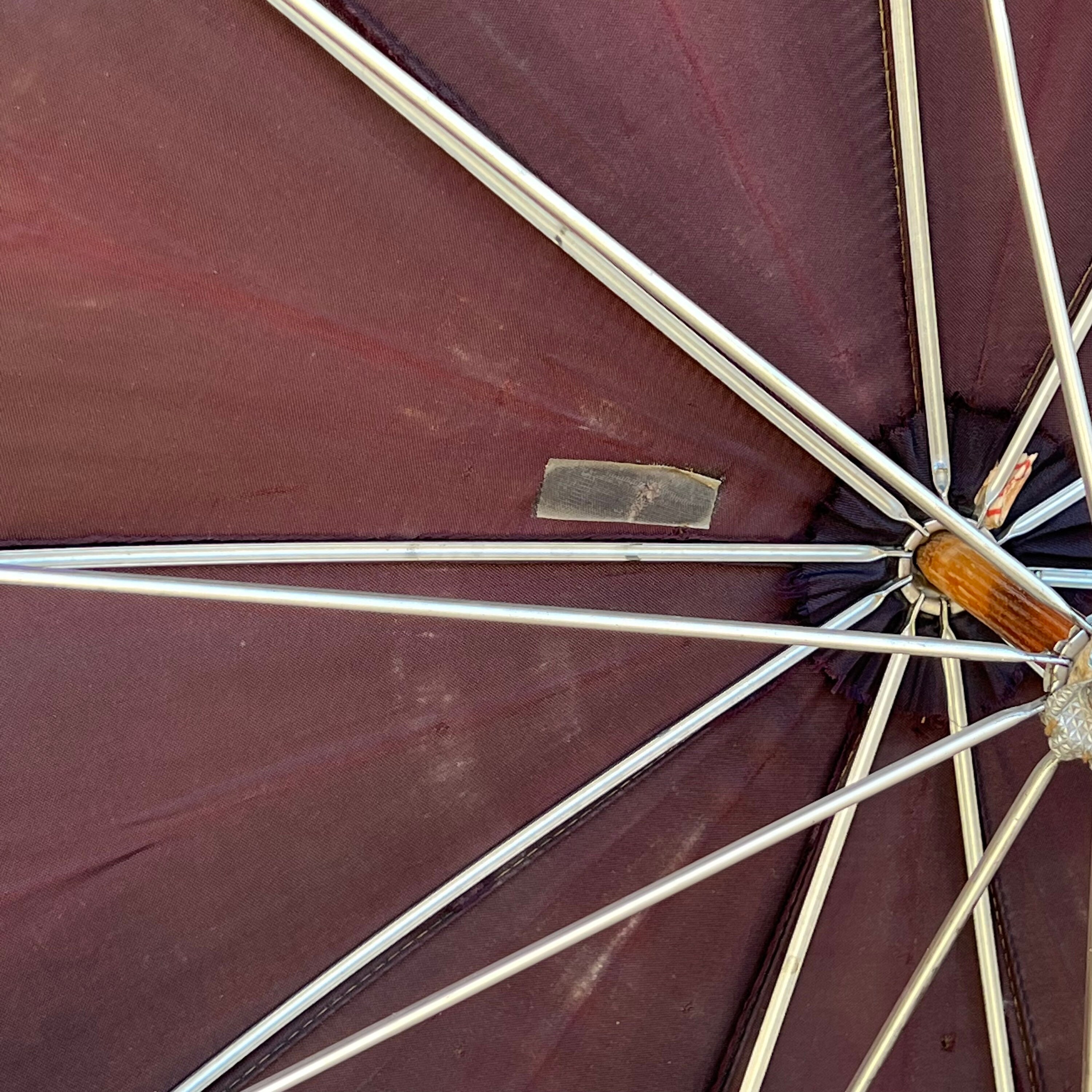 Accessoires Paraplus & regenaccessoires 40s NY Umbrella Co Brown Parasol Clear Lucite Handle 