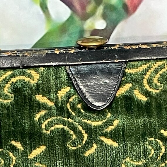 60s Mel Ton Green Carpet Bag Purse Tapestry - Etsy