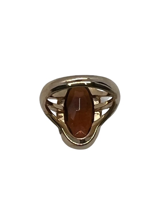 80s Avon Amber Fashion Ring Size 5 6 Deadstock - image 4