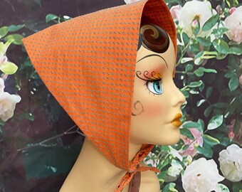 70s Orange Blue Dots Kerchief