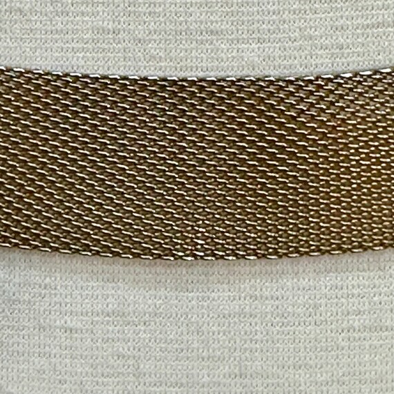 80s Gold Metal Fine Mesh Belt Woven - image 6