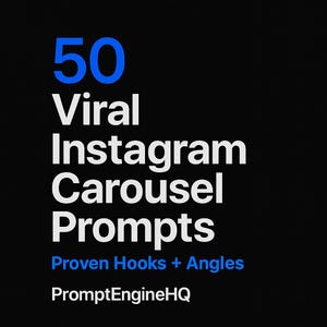 50 Instagram Carousel Prompts | AI‑Ready Content Ideas | Digital Download