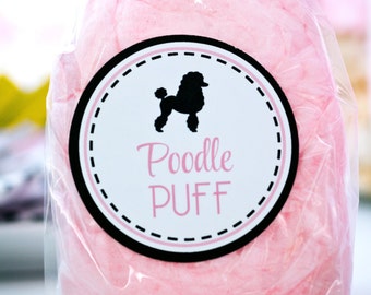 Pink POODLE PUFF LABEL : By Bloom Designs