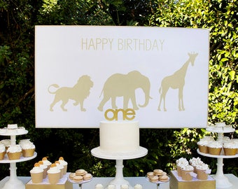 Golden Foil Safari Backdrop by Bloom