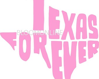 TEXAS FOREVER PDF à imprimer en bleu, rose, rose clair ou orange
