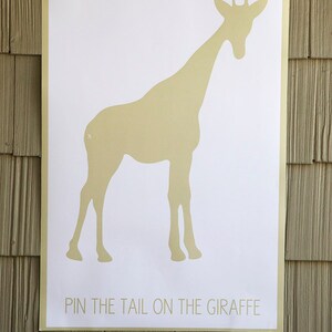 Golden Safari Pin the Tail on the Giraffe by Bloom - Etsy