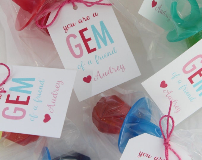 GEM OF A FRIEND Valentines Tag Etsy